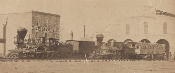 Locomotives "Christopher Adams" and "Liverpool" The locomotives "Christopher Adams" and "Liverpool," taken over and operated by the U.S. military during the Civil War.