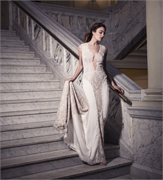 Majestic Bride walking down steps